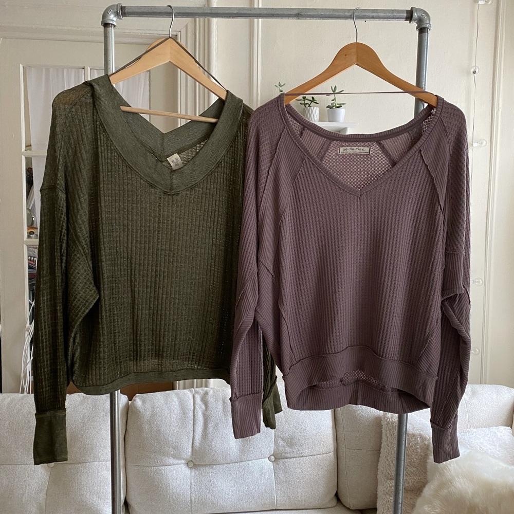 Free People set of 2 pullover sweaters